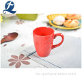 Benutzerdefinierte Muster-Farbkeramik-Kaffeetasse mit Griff